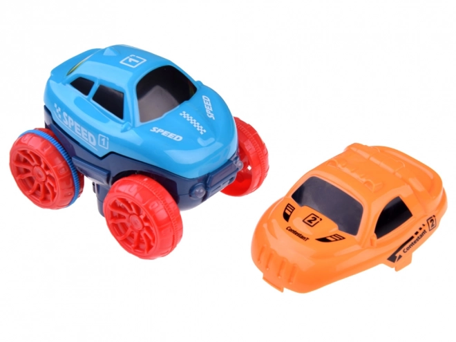 Lange flexibele racebaan + auto 291 onderdelen ZA4768