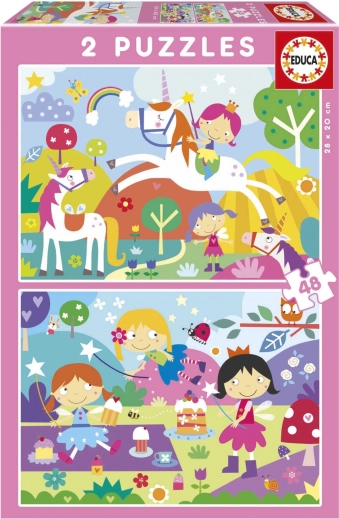 Unicorns and Fairies Puzzle 2×48 pieces