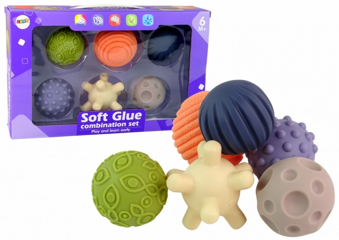 Set van 6 zintuiglijke ballen Kleurrijk