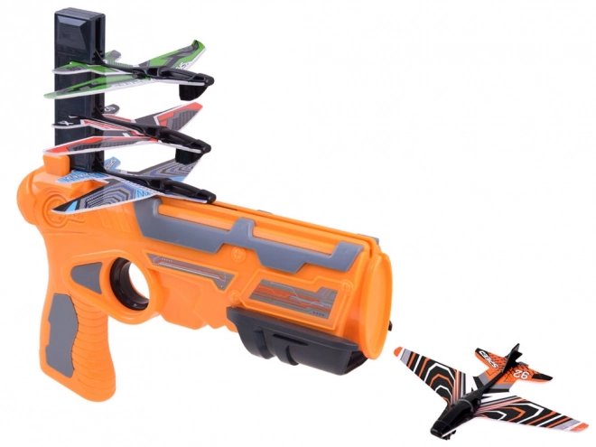 Groot pistool met vliegtuigschieter – Oranje