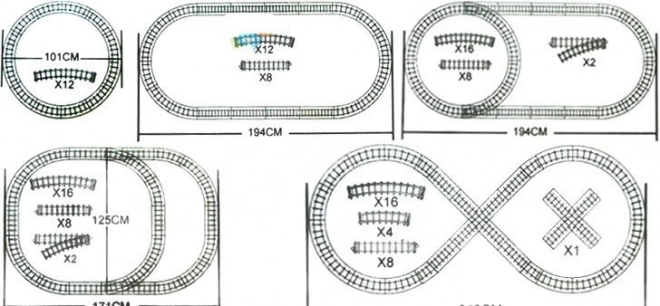 FENFA Gigantische 7-wagonen lichte spoorweg 10m