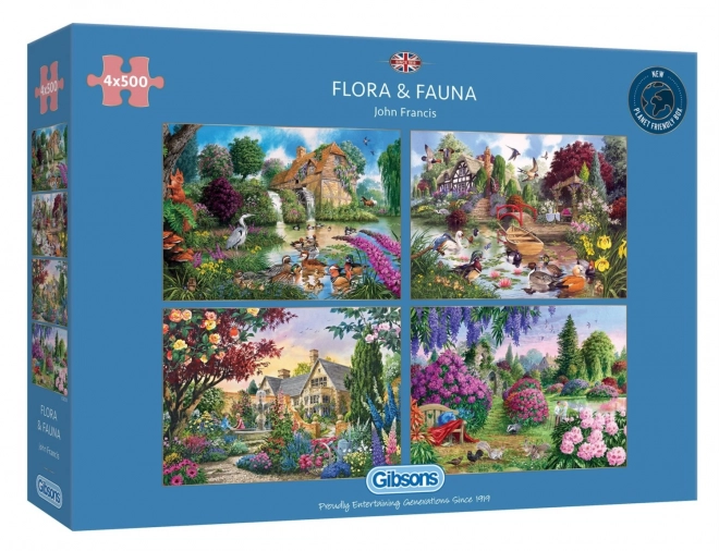 Gibsons Puzzle Flora and Fauna 4x500 pieces