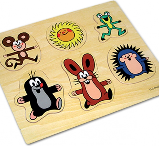 Houten inlegpuzzel Mol en vrienden 31,5 × 26 cm