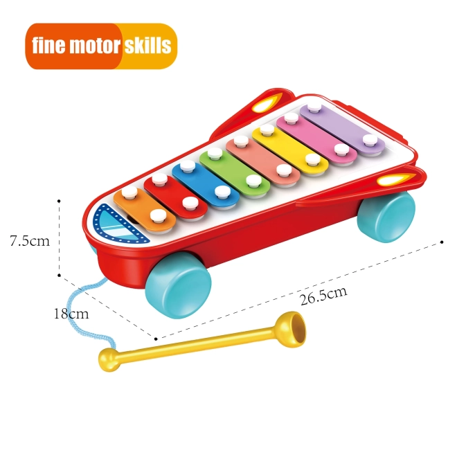 WOOPIE Children's Xylophone Cosmic Rocket Red 18m+