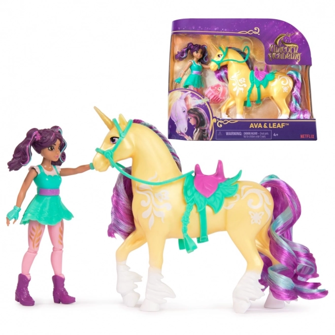 Beeldjes Ava en Leaf van Unicorn Academy