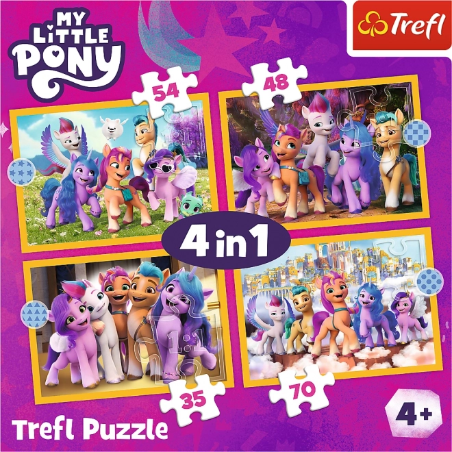TREFL Puzzel Mijn Kleine Pony: Ontmoet de pony's 4 in 1 (35,48,54,70 stukjes)