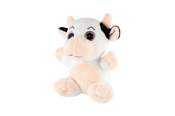 Pluche dier groot ogen 18 cm op kaart