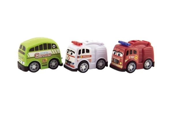 Set van mini plastic autootjes - 10 stuks