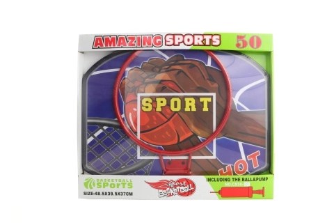Large basketball hoop with ball and pump