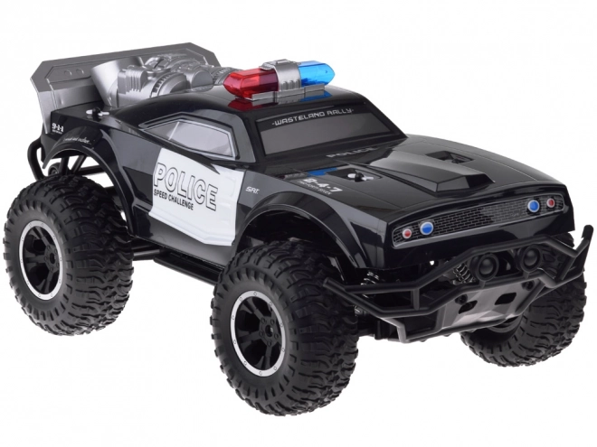 Grote bestuurbare monstertruck POLITIE verlichting op afstandsbediening RC0626