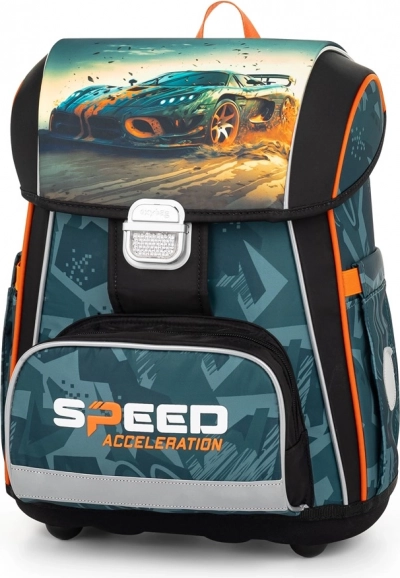 Premium School Satchel with Car Motif