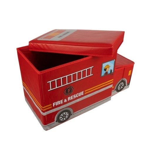 Brandweer opvouwbare kruk / speelgoedkist - Kruzzel 22489