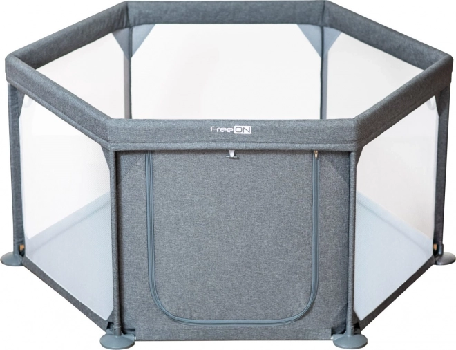 Parc pour enfants FreeOn Hexagon gris chiné