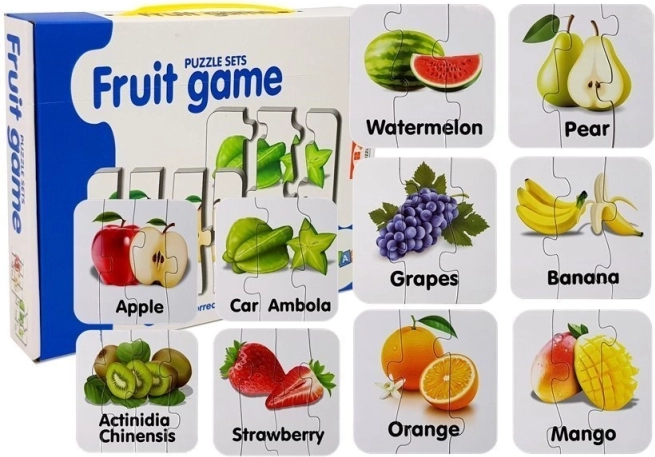 educatieve puzzel fruit – 10 paren