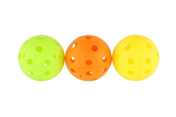 Ballon de floorball 3pcs plastique 7cm dans un filet