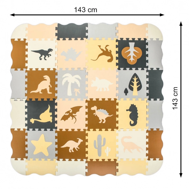 Schuimpuzzel met dinosaurussen en hek - 36 stuks