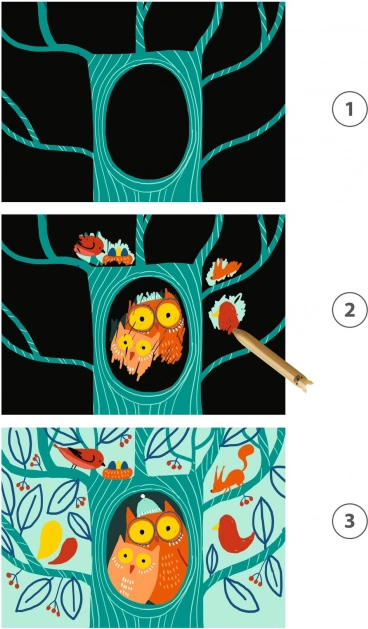 Images à gratter d'animaux pour les tout-petits de Djeco