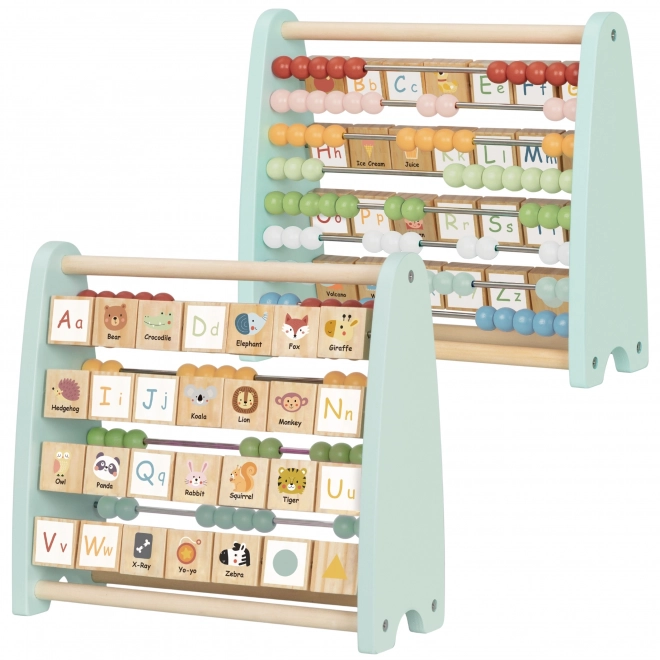 Boulier éducatif en bois et alphabet Tooky Toy