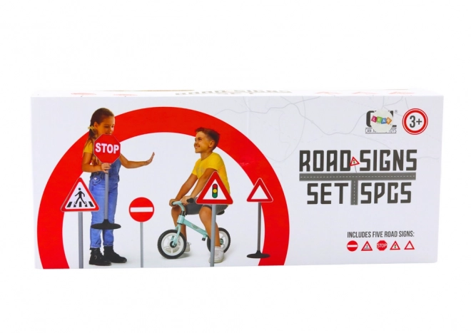 Set verkeersborden voor onderwijs 5 stuks 70 cm