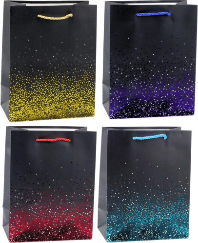 Sac cadeau à effet dégradé scintillant 23 x 18 x 10,5 cm