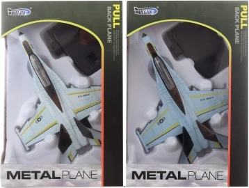 Metal battery-powered airplane with sound and lights