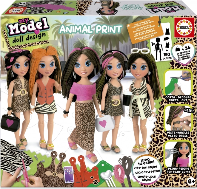 Educa Creatieve Set Mijn Model Poppenontwerp: Wilde Prinsessen