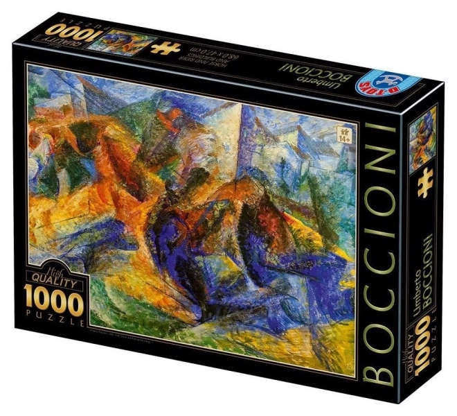 Puzzel Paard en Ruiter en Gebouwen 1000 stukjes
