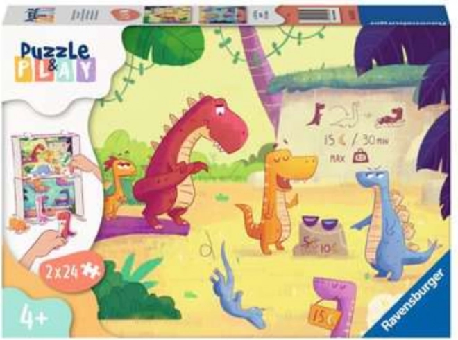 Ravensburger Puzzle and Game: Dinosaurs 2x24 pieces