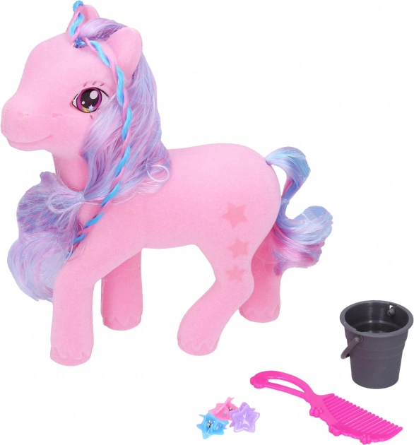 Poney avec crinière à tresser