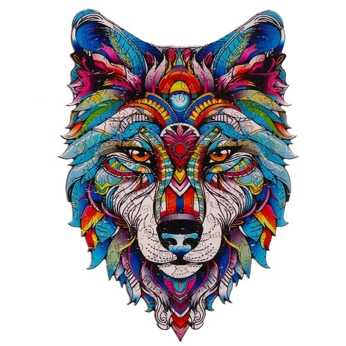 Houten puzzel Kruzzel Wolf