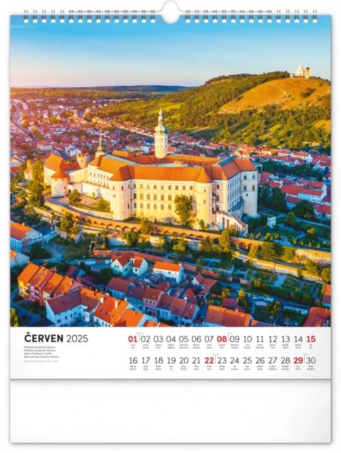 NOTIQUE Muurkalender Tsjechië 2025, 30 x 34 cm