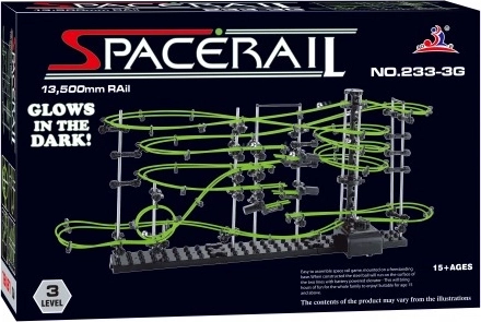 Glowing track for a nighttime show