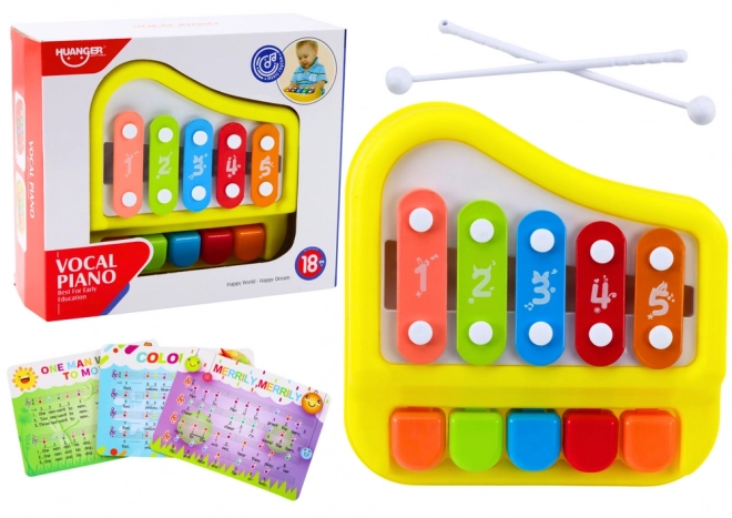 Speelgoedxylofonen geel voor kinderen