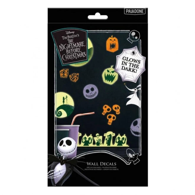 Weihnachtslichter mit Stickern von Nightmare Before Christmas