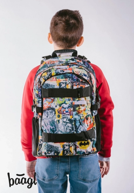 BAAGL Sac à dos scolaire Skate Batman Comics