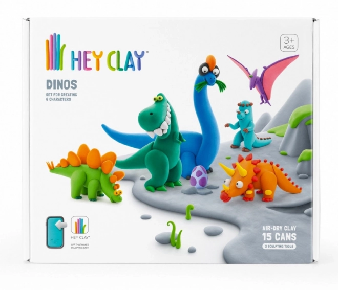 Plasticine Hey Clay set Dinosaurussen