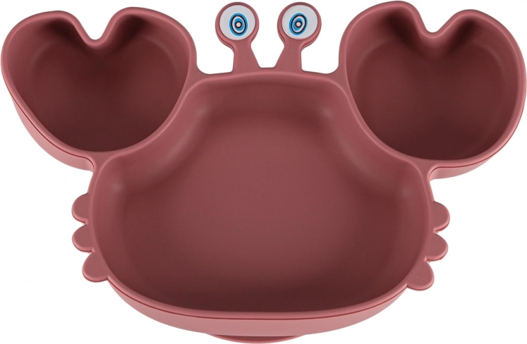 Crab plate with dividers and strong suction