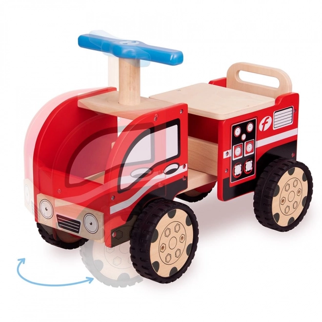 Houten loopfiets brandweerwagen