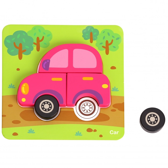 Puzzle en bois véhicules Montessori Woopie FSC