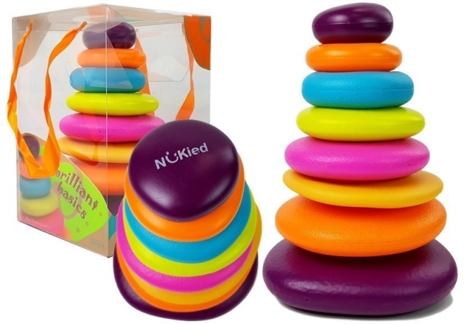 Bunte Pyramide mit Ringen für Kinder