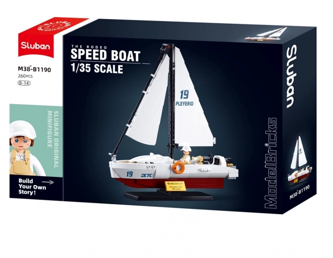 Bouwset Sluban Model Snelle Boot Rodeo op Schaal 1:35