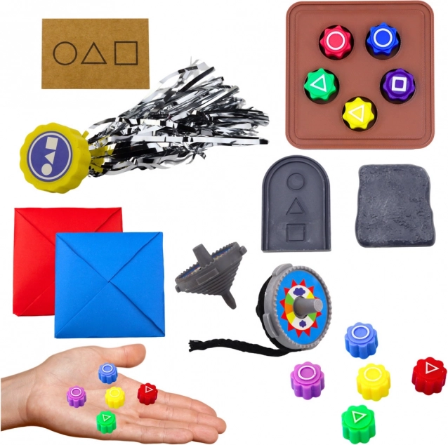 Set van 5 Squid Game-spellen - traditionele Koreaanse spellen