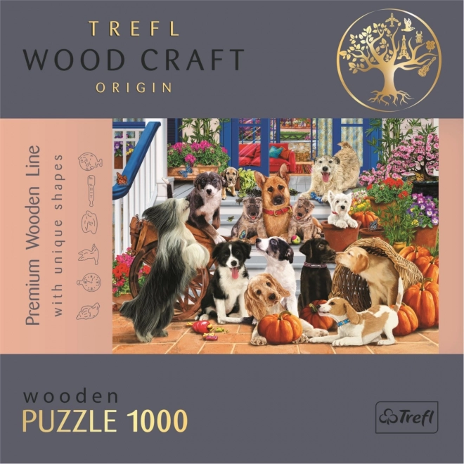 Wooden Puzzle TREFL Wood Craft Origin Dog Friendship 1000 Pieces