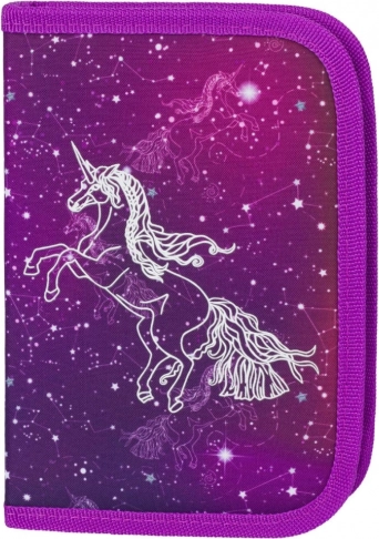 BAAGL schooletui klassiek met twee kleppen Unicorn Universe