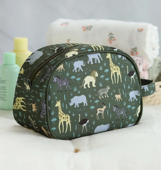 A Little Lovely Company Toiletry bag – Animals of the savannah