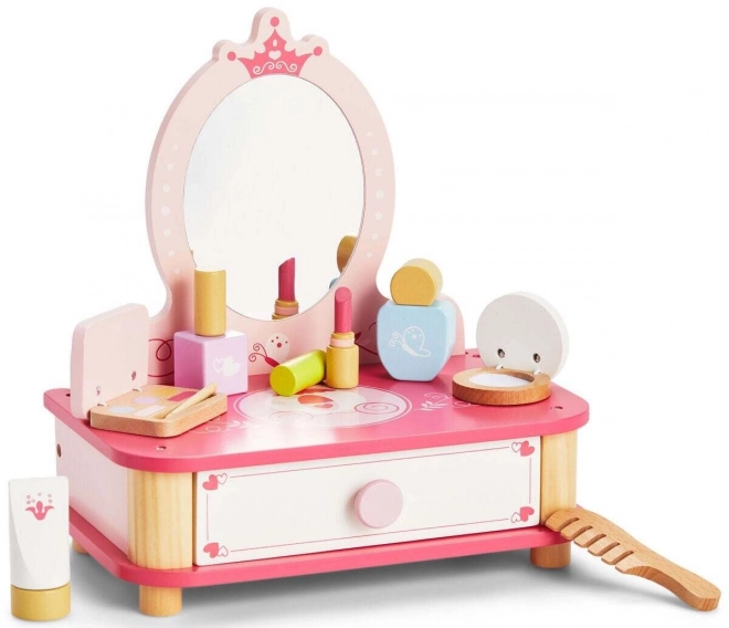 Wooden Vanity Set with Accessories