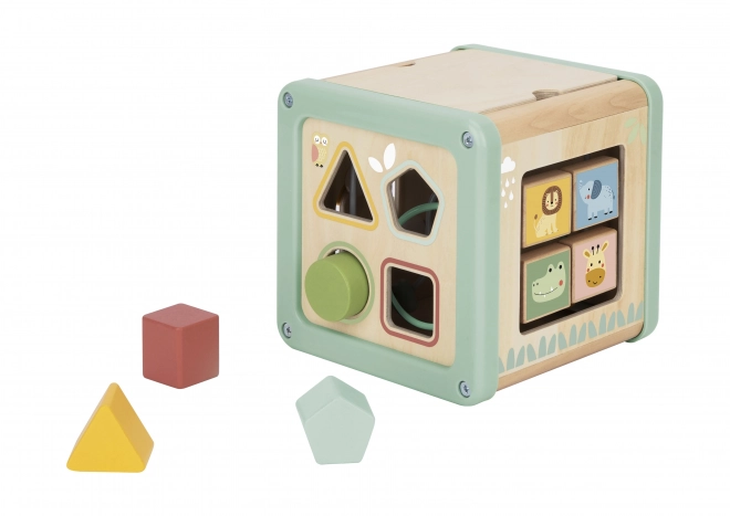 Multifunctionele houten kubus WOOPIE GREEN