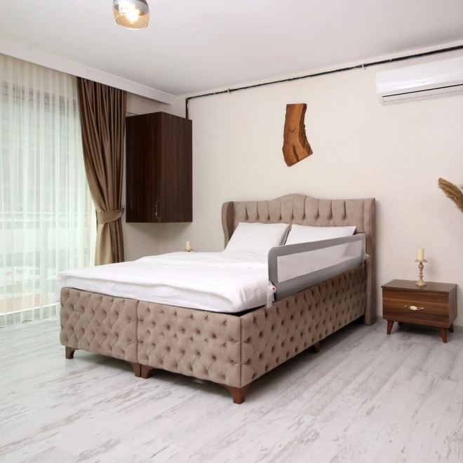 Protective Bed Rail Foldable 200 cm Grey
