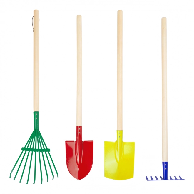 Small Foot Set gekleurd tuingereedschap