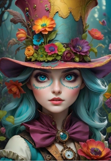 Puzzle Girl with Hat 1000 Pieces BLUEBIRD